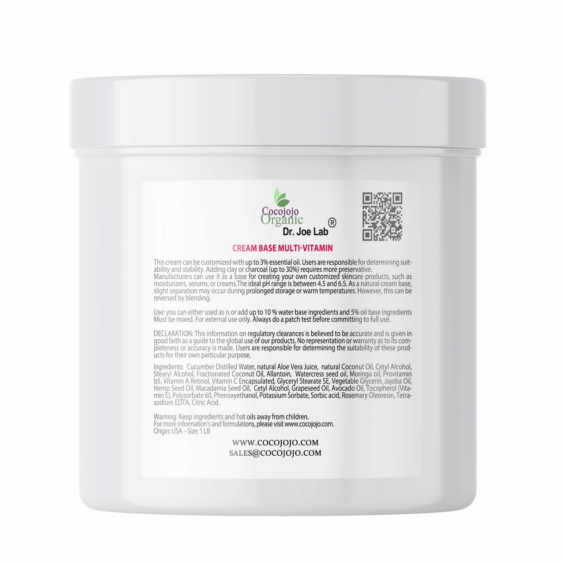 Cream Base Multi Vitamins Concentrated