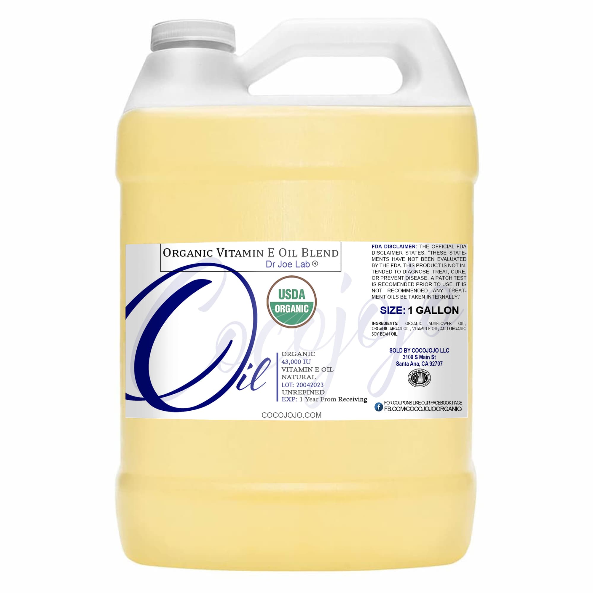 Vitamin E Oil – Certified Organic