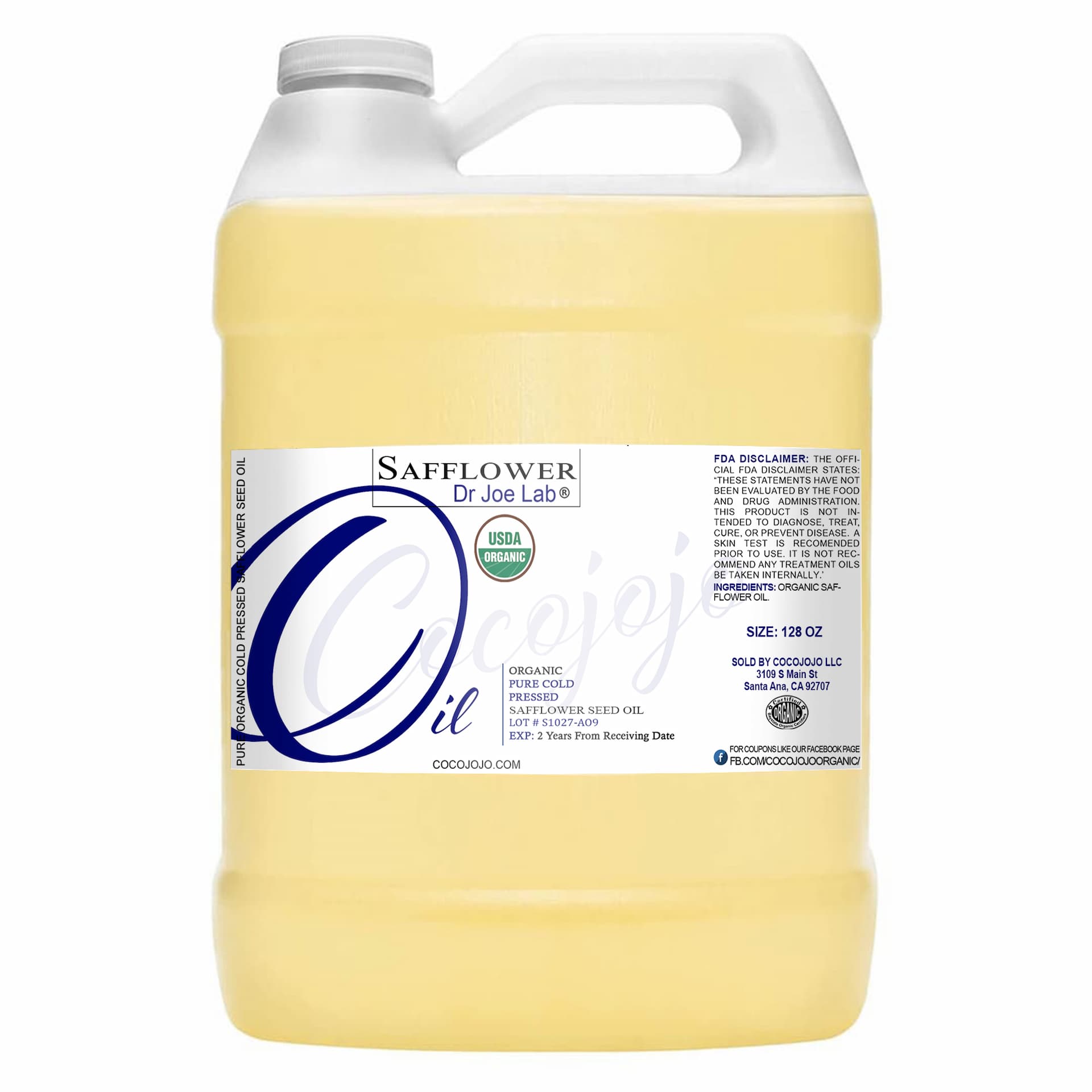 Organic Safflower Seed Oil - Unrefined