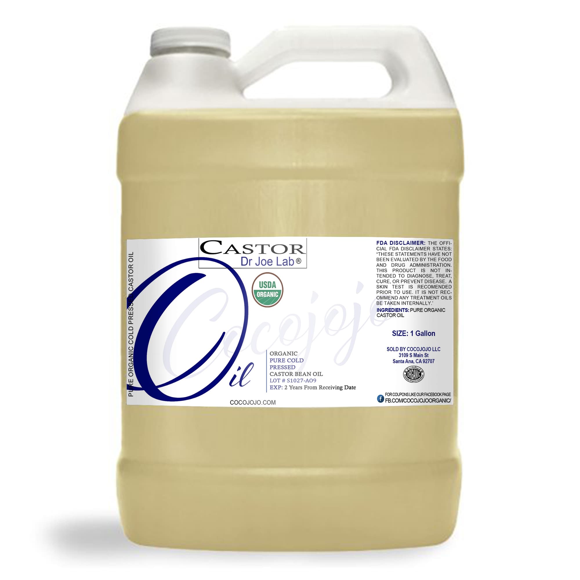 Organic Castor Oil Certified Organic