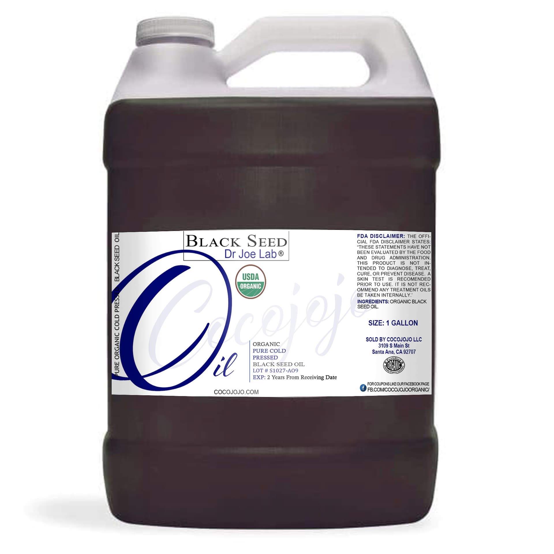Organic Egyptian Black Seed Oil - Unrefined - Certified Organic