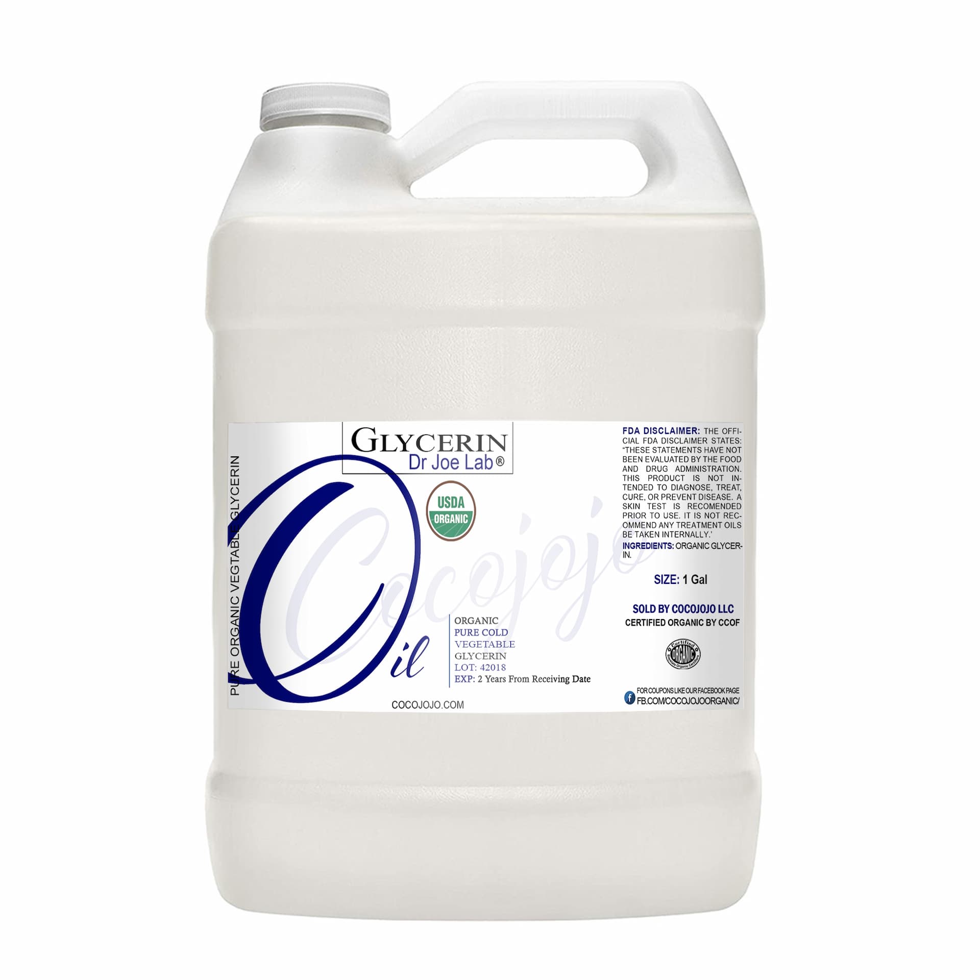 Glycerin – Certified Organic – whole