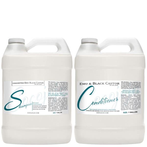 Emu Black Castor Shampoo and Conditioner