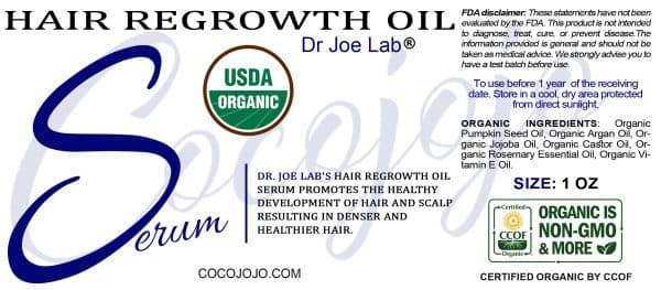Hair Regrowth Oil Serum – Certified Organic